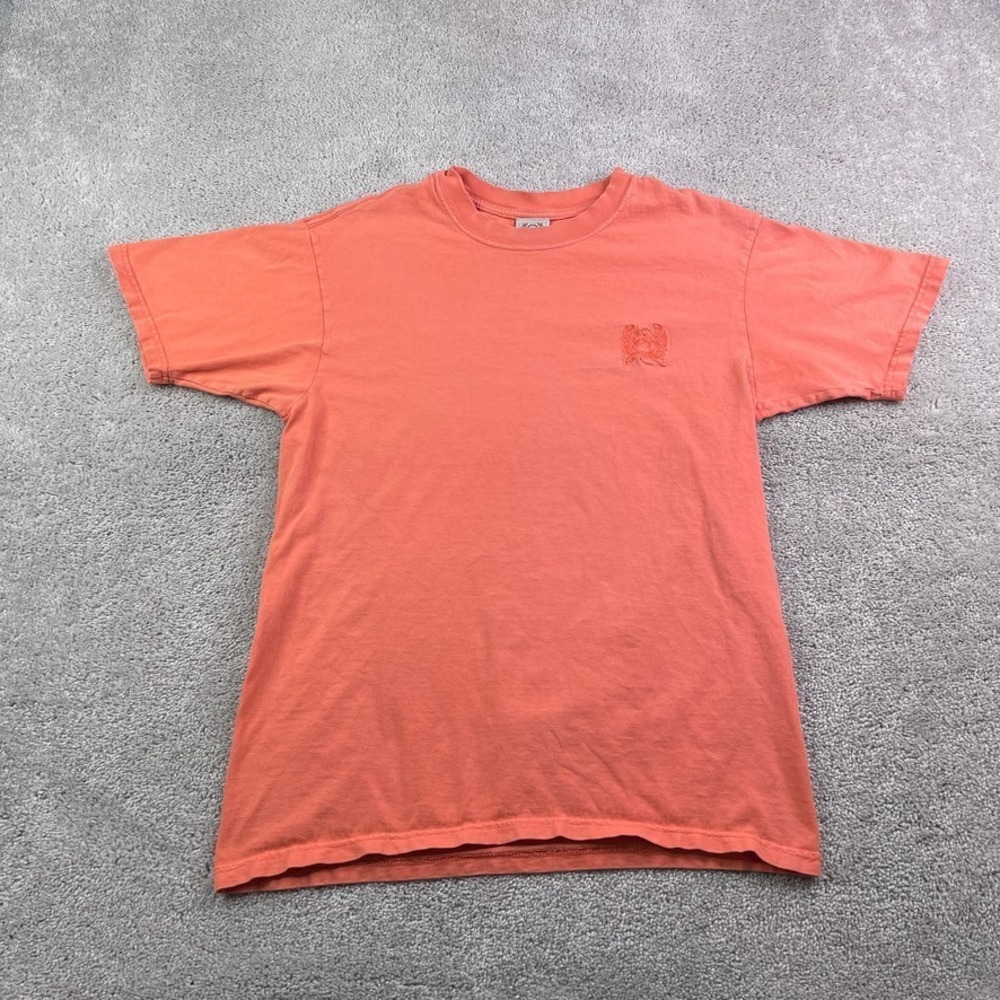 Cinch Shirt Mens Medium Orange Embroidered Logo Short Sleeve Crewneck Western